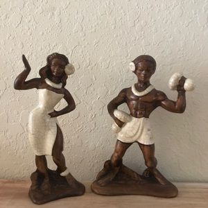 Vintage 1970 Hawaiian Figures